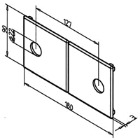 End Cap For Structural Aluminum Profile 90x180 S